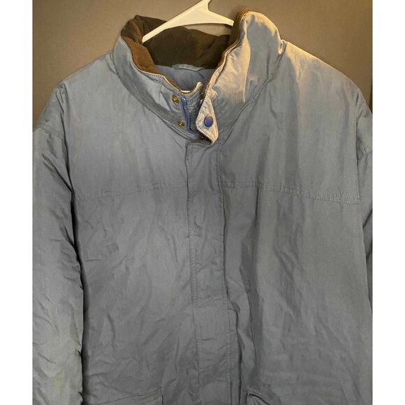 LL Bean Jacket Mens 2XL Tall Goose Down Blue Full Zip Thick Winter Coat 0 BNJ5 - Picture 1 of 7